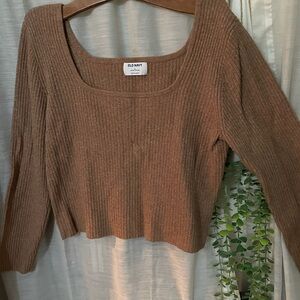 Old Navy Women's Brown cropped Sweater